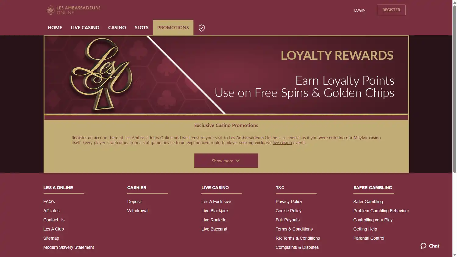 Les Ambassadeurs Online Casino screenshot 3