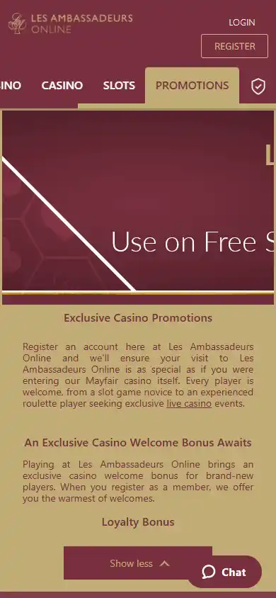 Les Ambassadeurs Online Casino screenshot 6