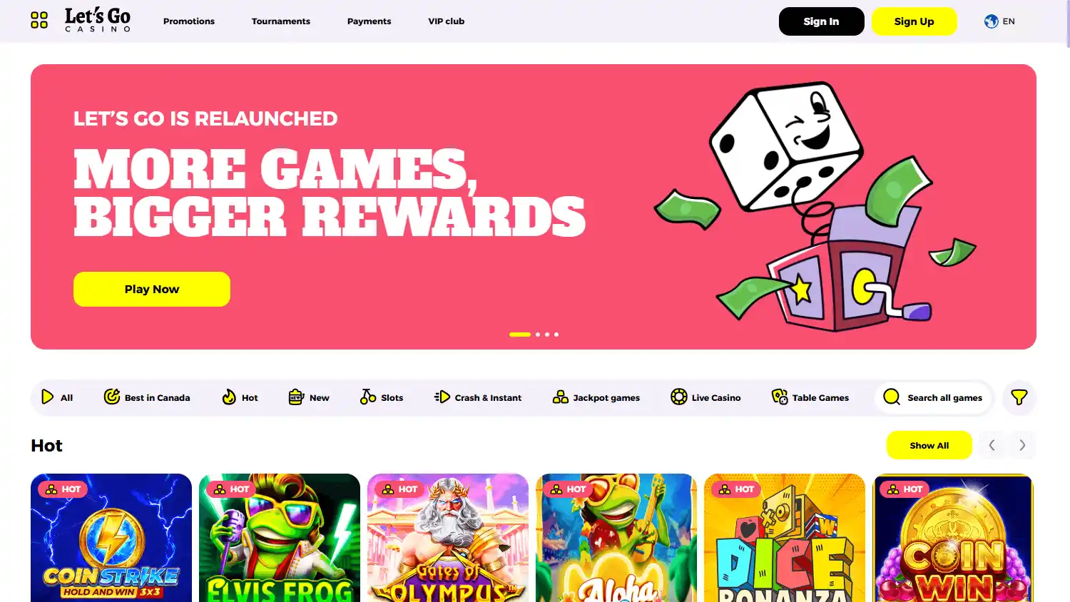 Let's Go Casino screenshot 1