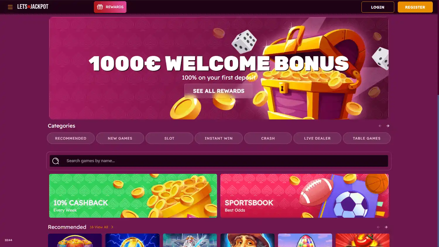 Lets Jackpot Casino screenshot 1