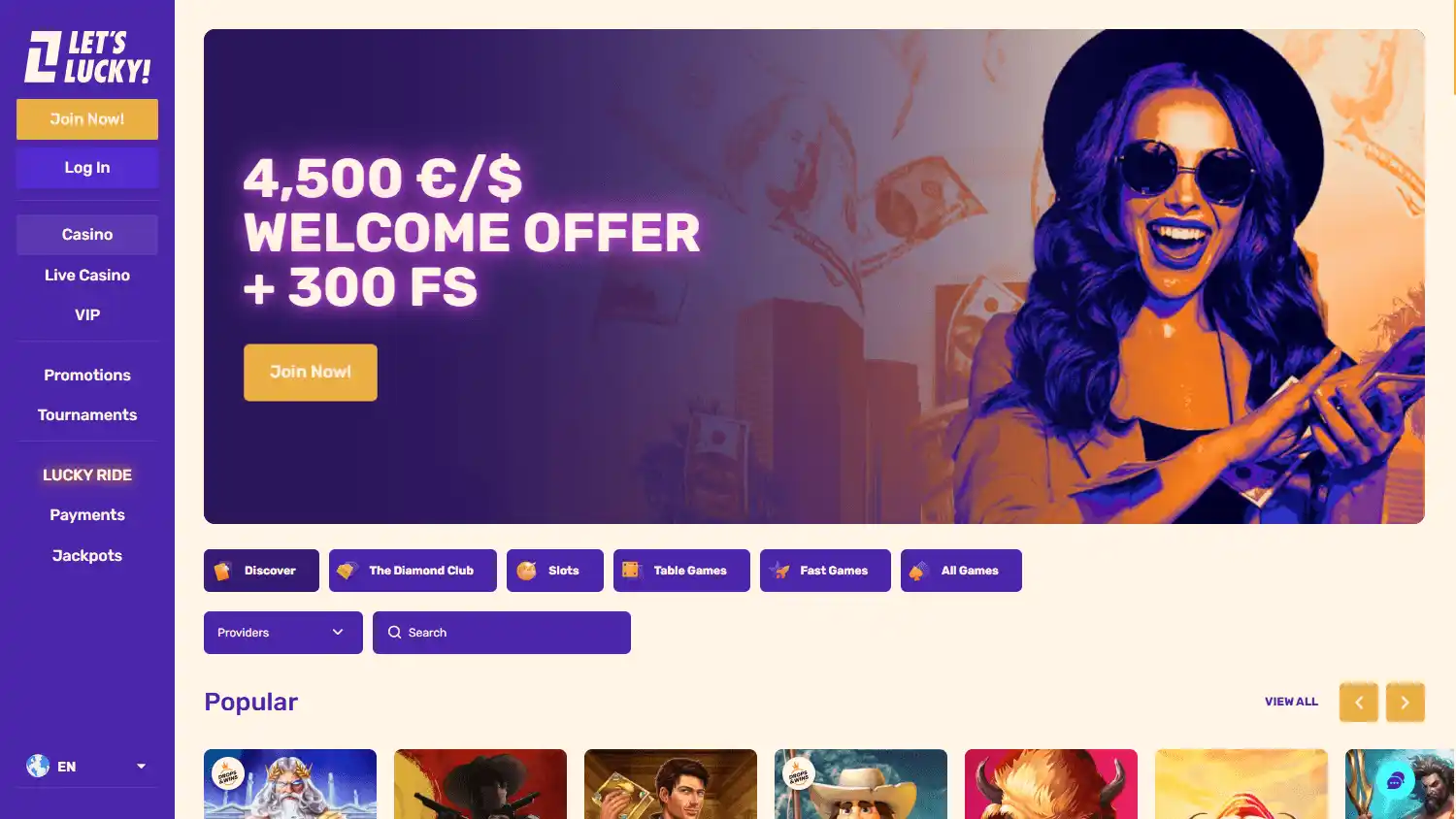 LetsLucky Casino screenshot 2