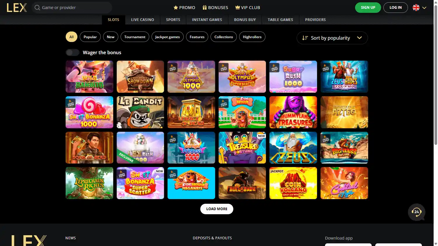 Lex Casino screenshot 2
