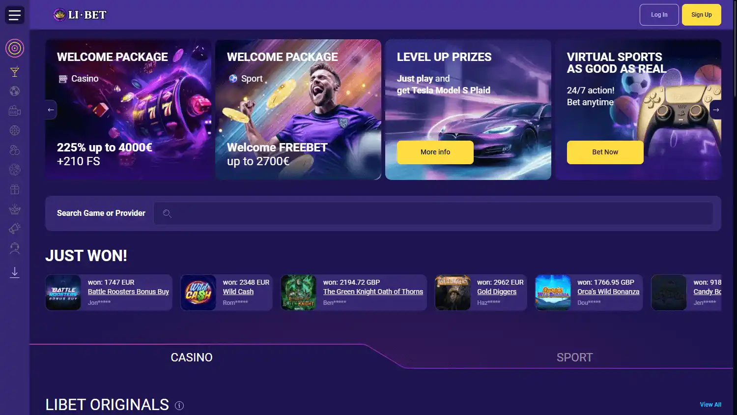 Li.bet Casino screenshot 1
