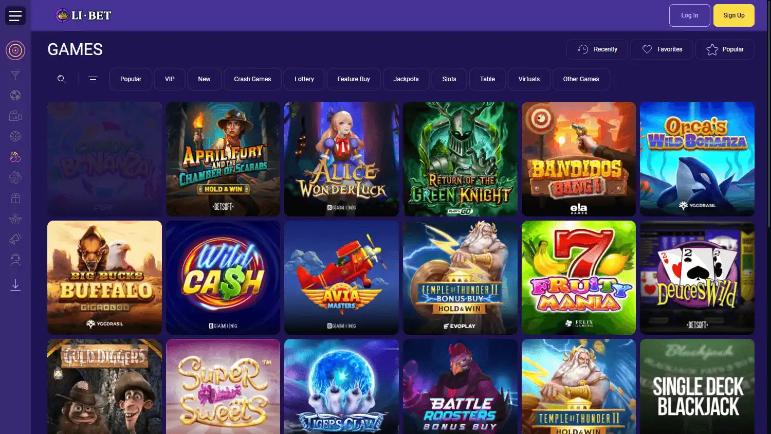 Li.bet Casino screenshot 2