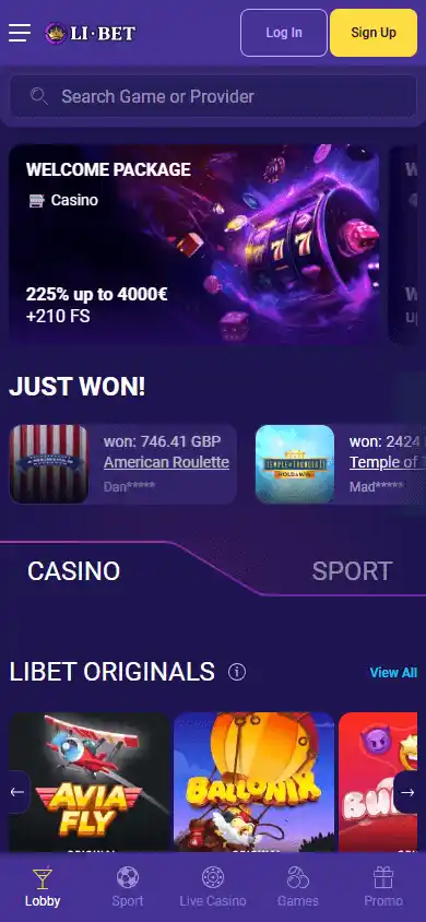 Li.bet Casino screenshot 4