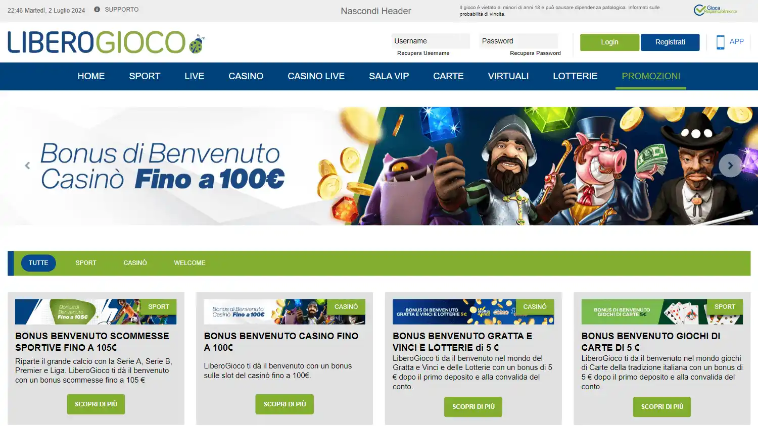 Libero Gioco Casino screenshot 3