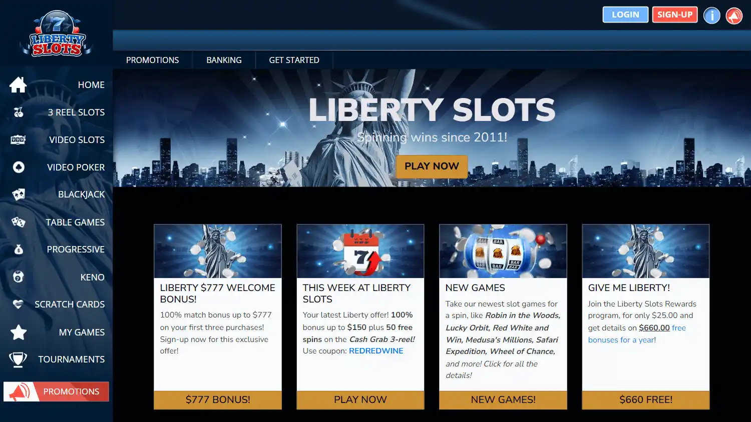 Liberty Slots Casino screenshot 1