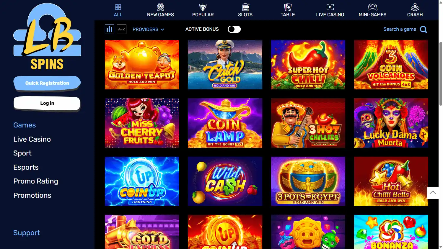 Libra Spins Casino screenshot 2