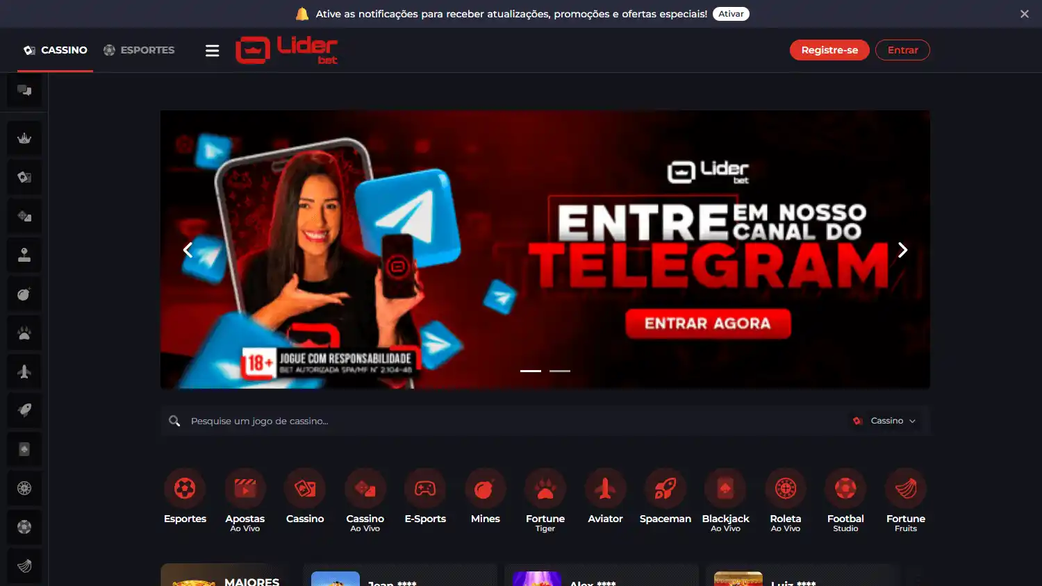 LiderBet Casino screenshot 1
