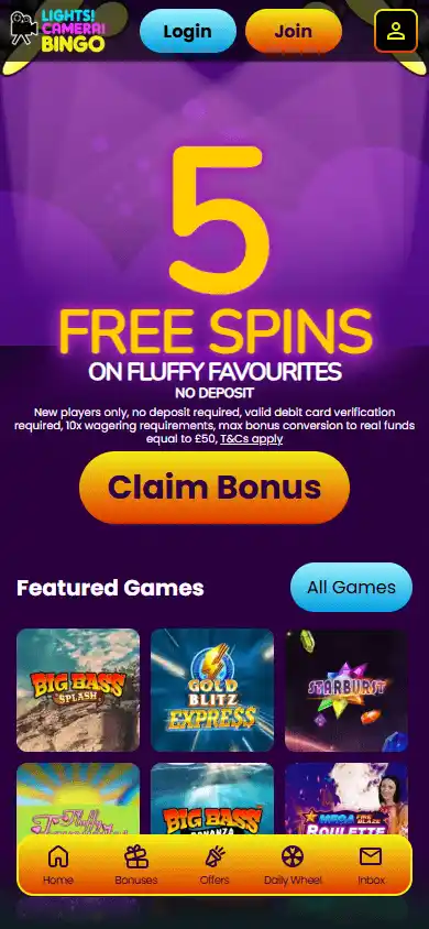 Lights Camera Bingo Casino IE screenshot 5