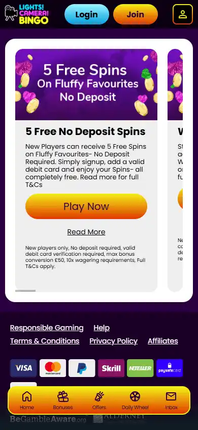 Lights Camera Bingo Casino IE screenshot 7