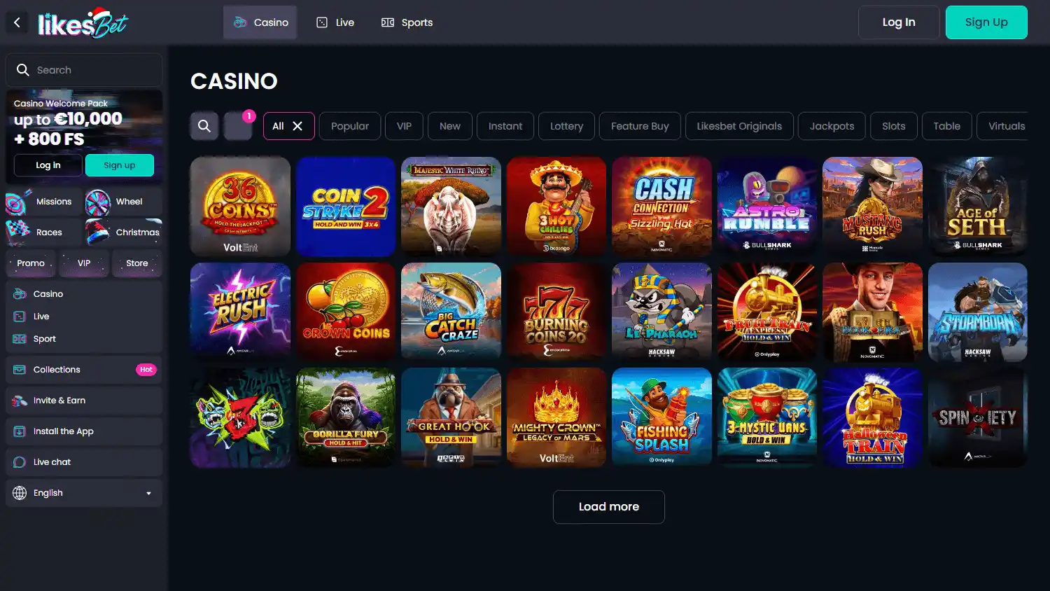 Likes.Bet Casino screenshot 2