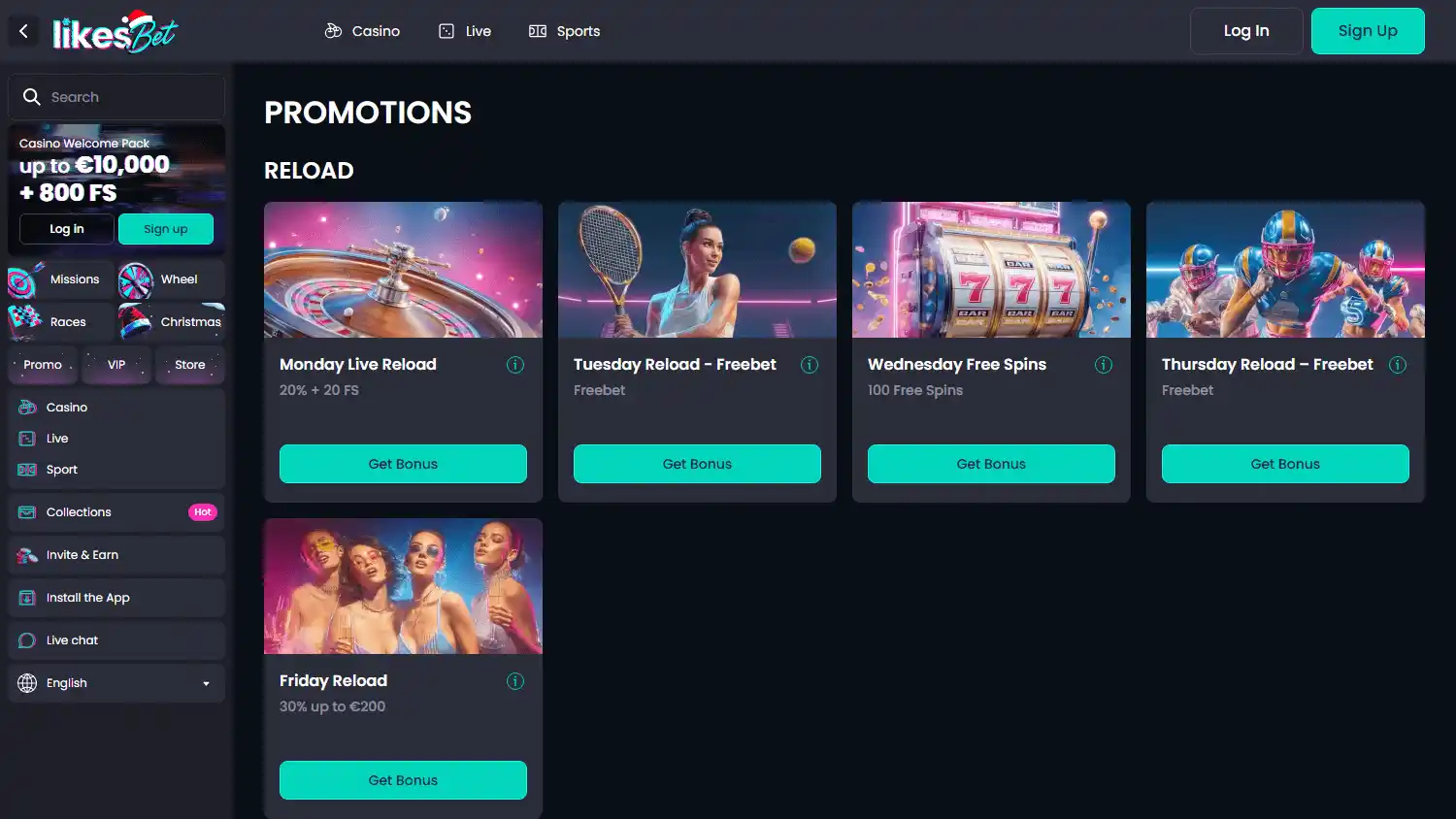 Likes.Bet Casino screenshot 3