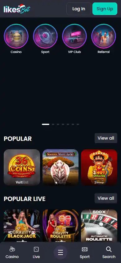 Likes.Bet Casino screenshot 4