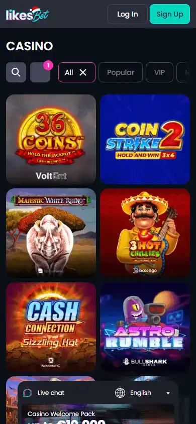Likes.Bet Casino screenshot 5