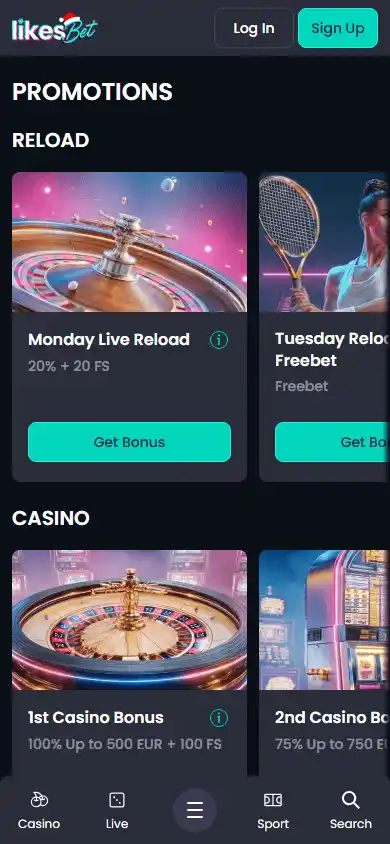 Likes.Bet Casino screenshot 6