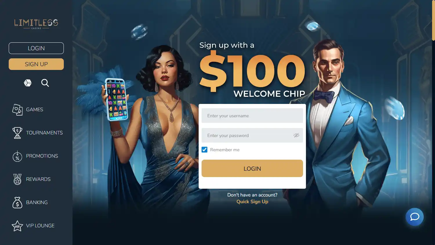 Limitless Casino screenshot 1