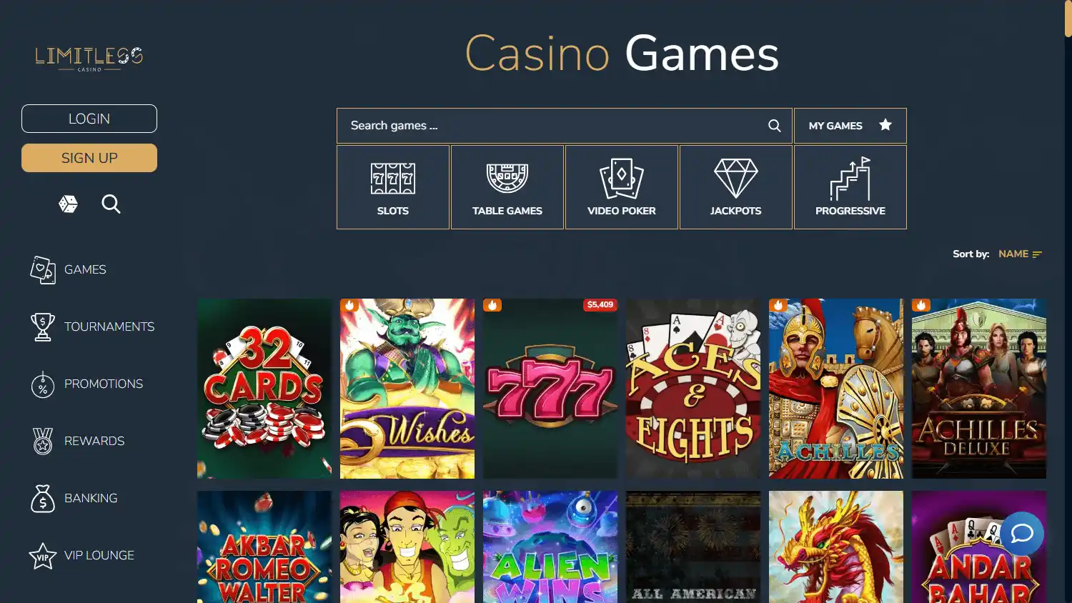 Limitless Casino screenshot 2
