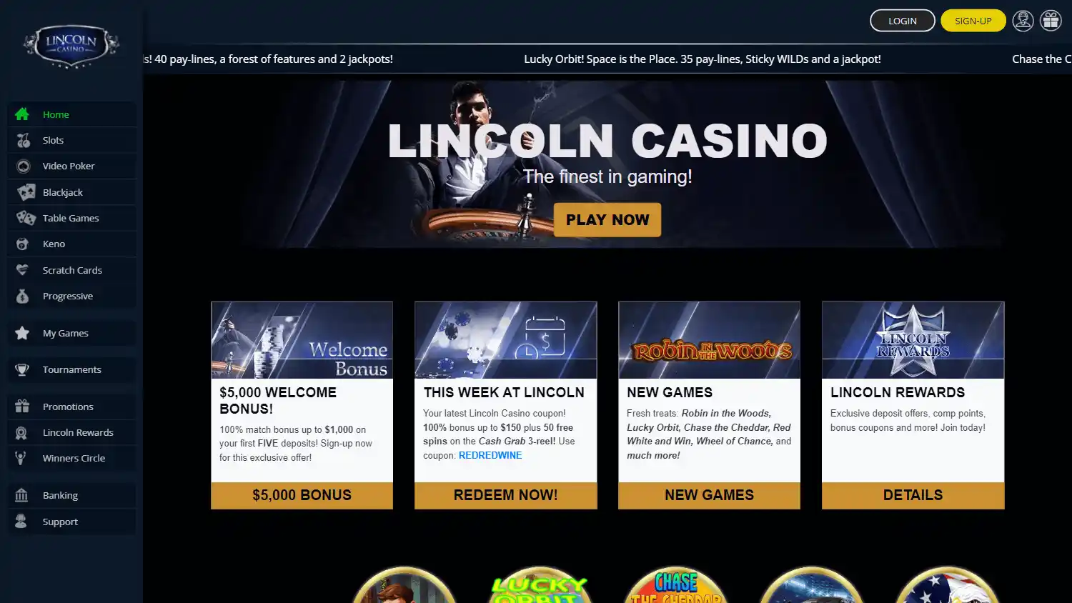 Lincoln Casino screenshot 1