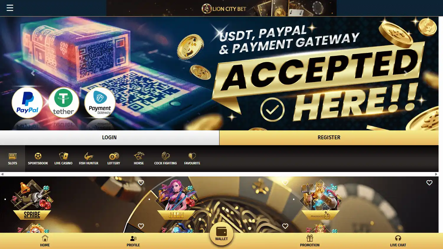 Lion City Bet Casino screenshot 2