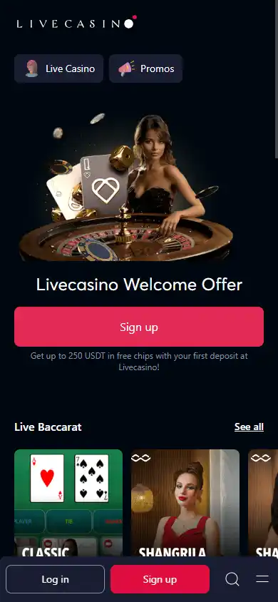 Livecasino.io Casino screenshot 4