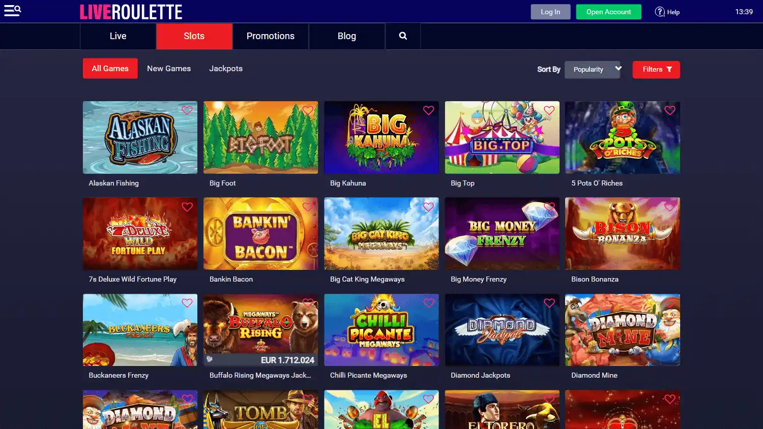 LiveRoulette Casino screenshot 2