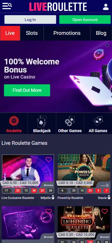 LiveRoulette Casino screenshot 4
