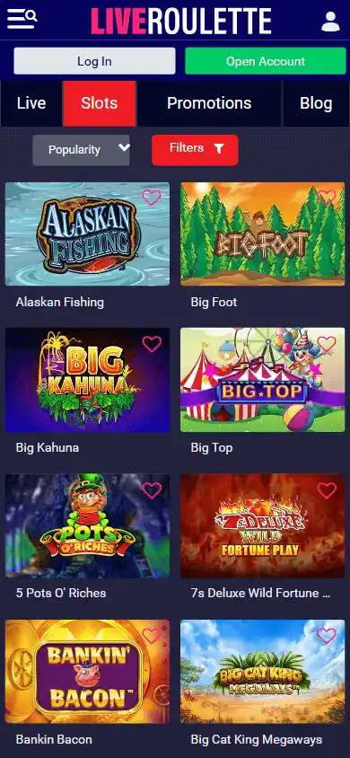 LiveRoulette Casino screenshot 5
