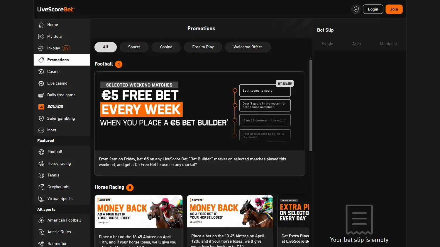 LiveScore Bet Casino screenshot 3