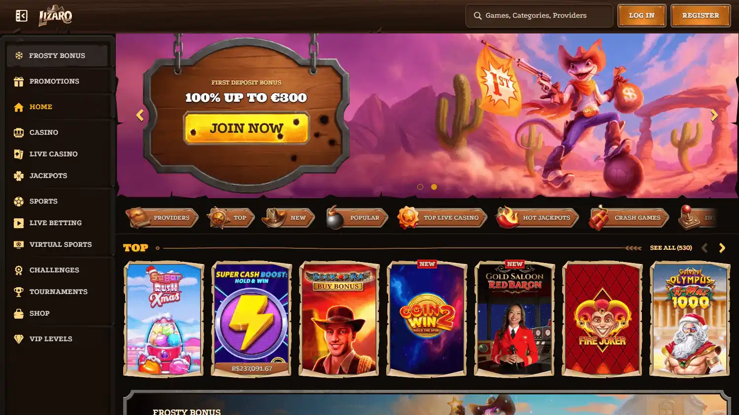 Lizaro Casino screenshot 1