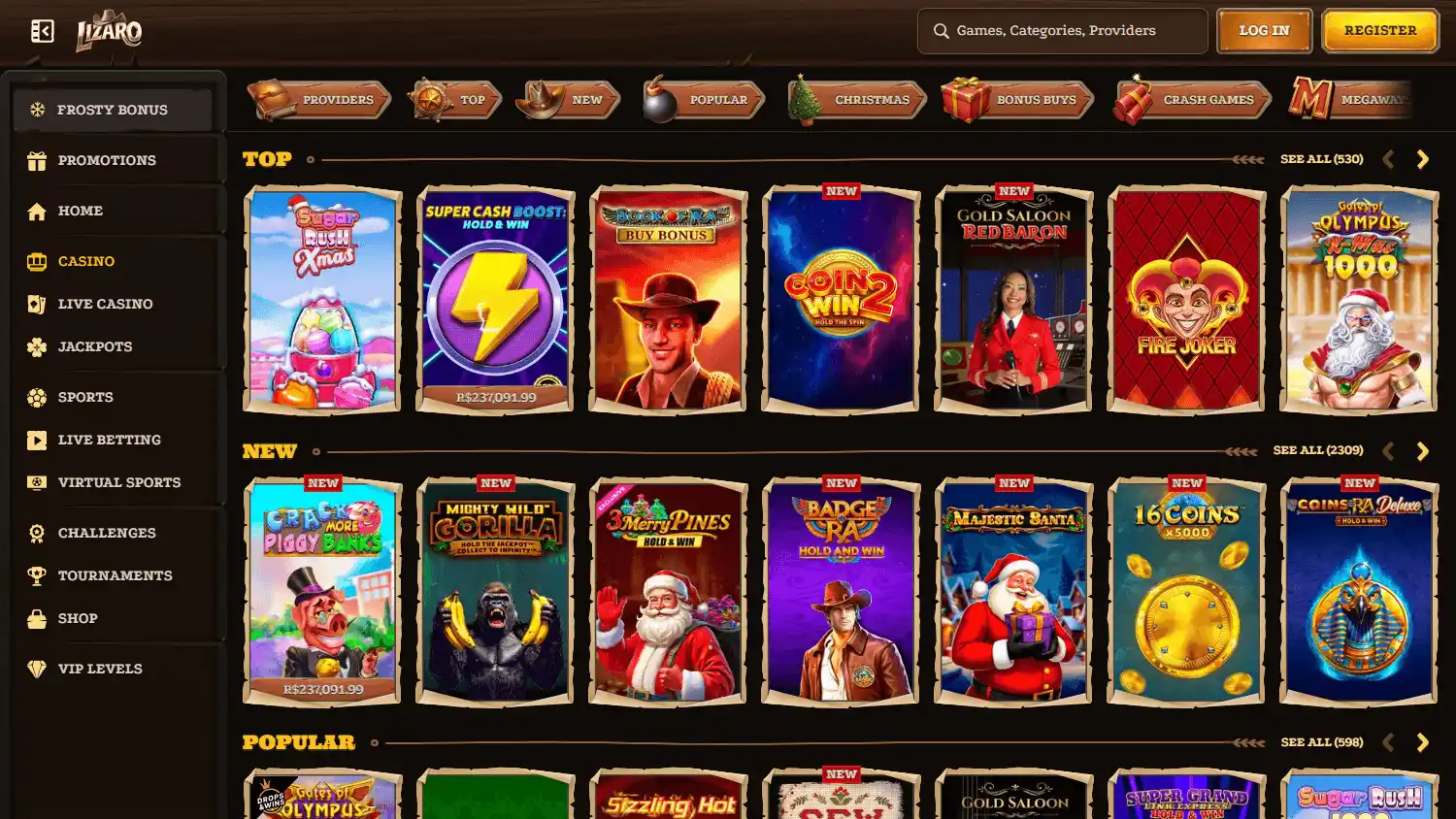 Lizaro Casino screenshot 2