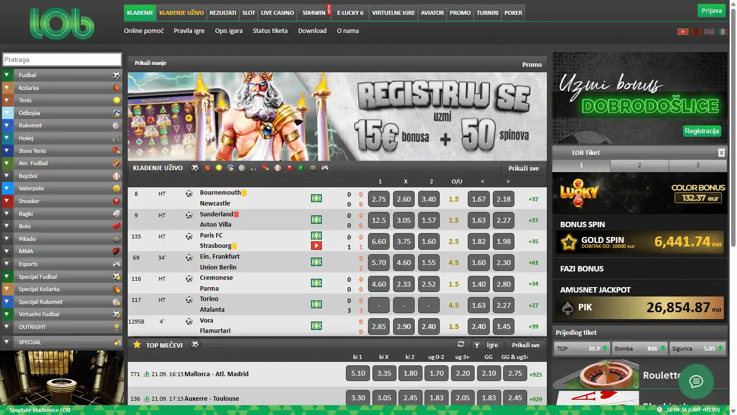 LOB bet Casino screenshot 1