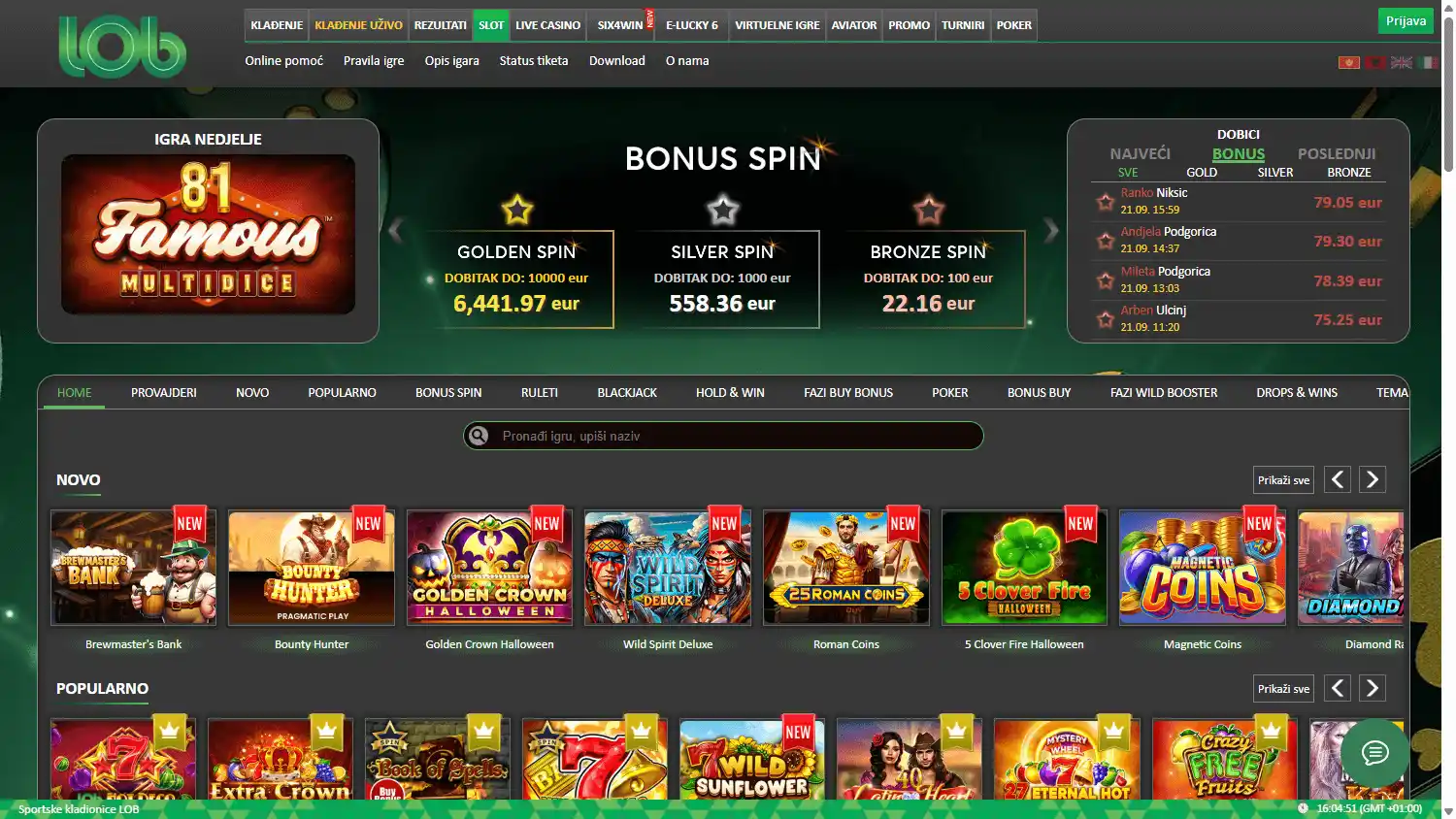 LOB bet Casino screenshot 2