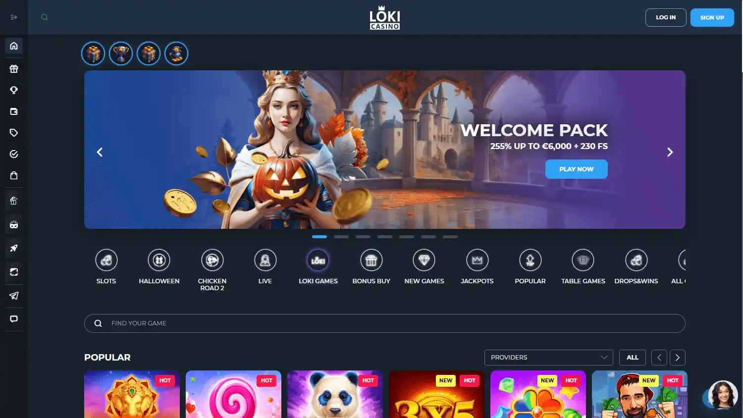 Loki Casino screenshot 1