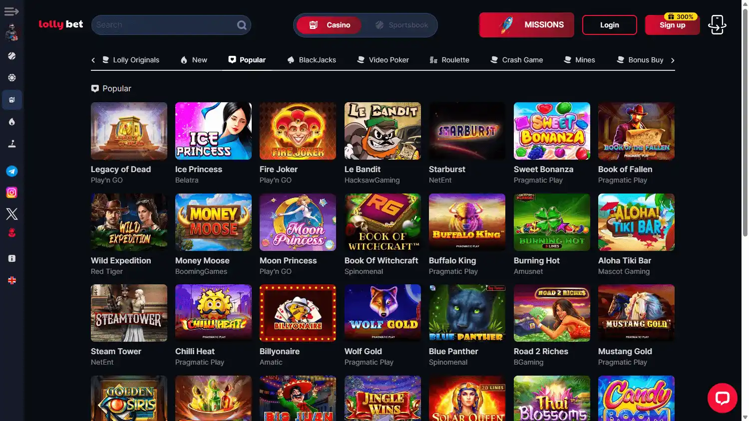 Lolly Bet Casino screenshot 2