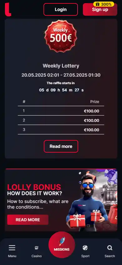 Lolly Bet Casino screenshot 6