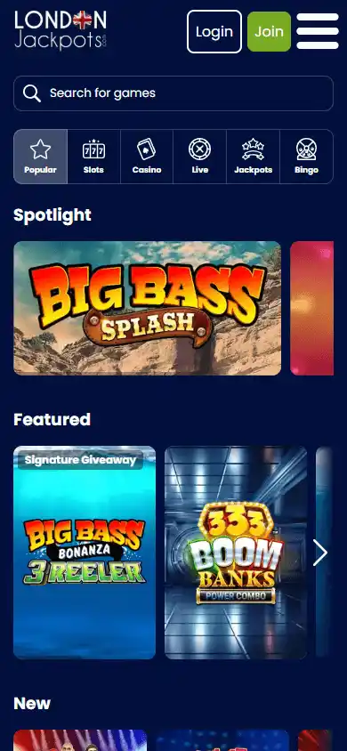 London Jackpots Casino screenshot 5