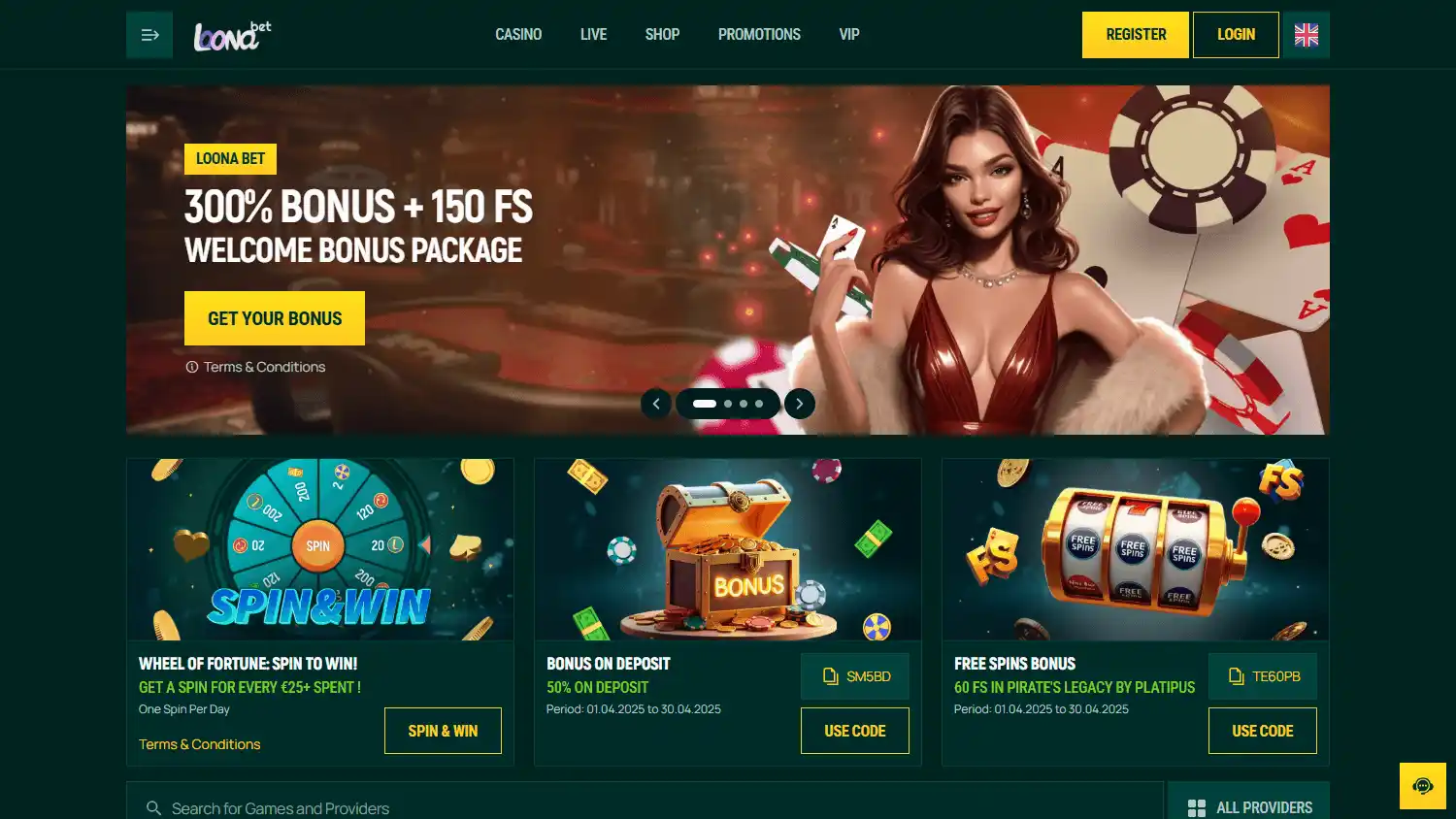 Loonabet Casino screenshot 1