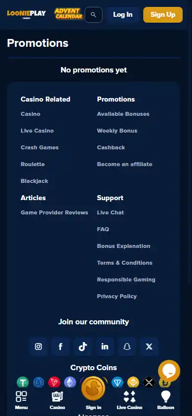 Loonieplay Casino screenshot 5