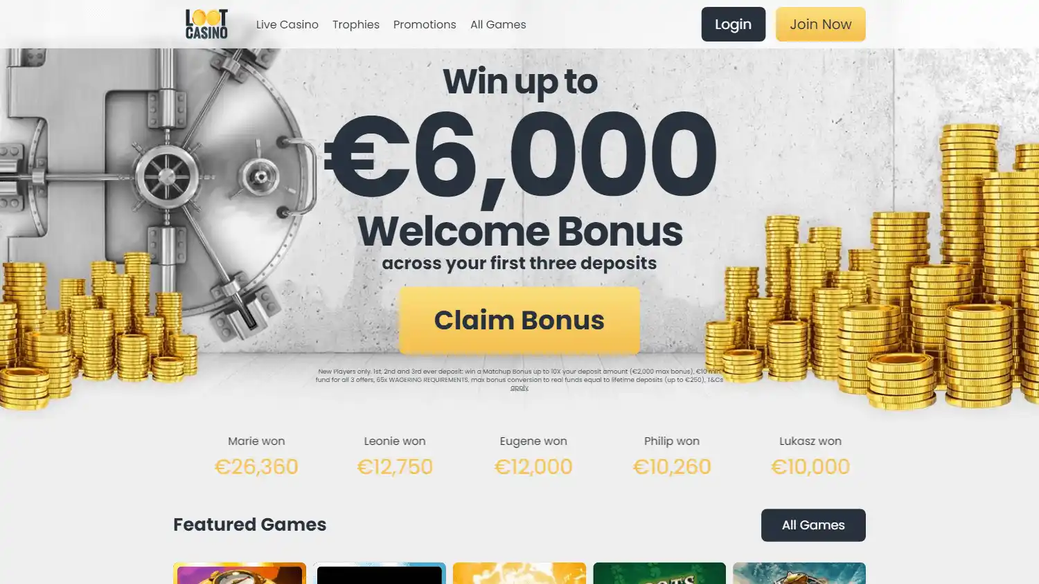 Loot Casino IE screenshot 1