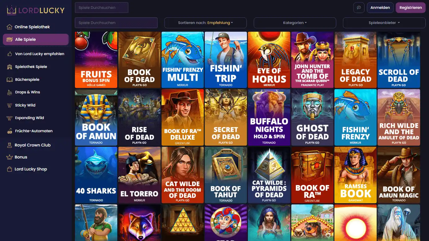 Lord Lucky Casino DE screenshot 3