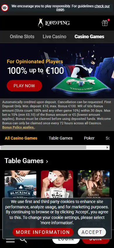 Lord Ping Casino screenshot 5