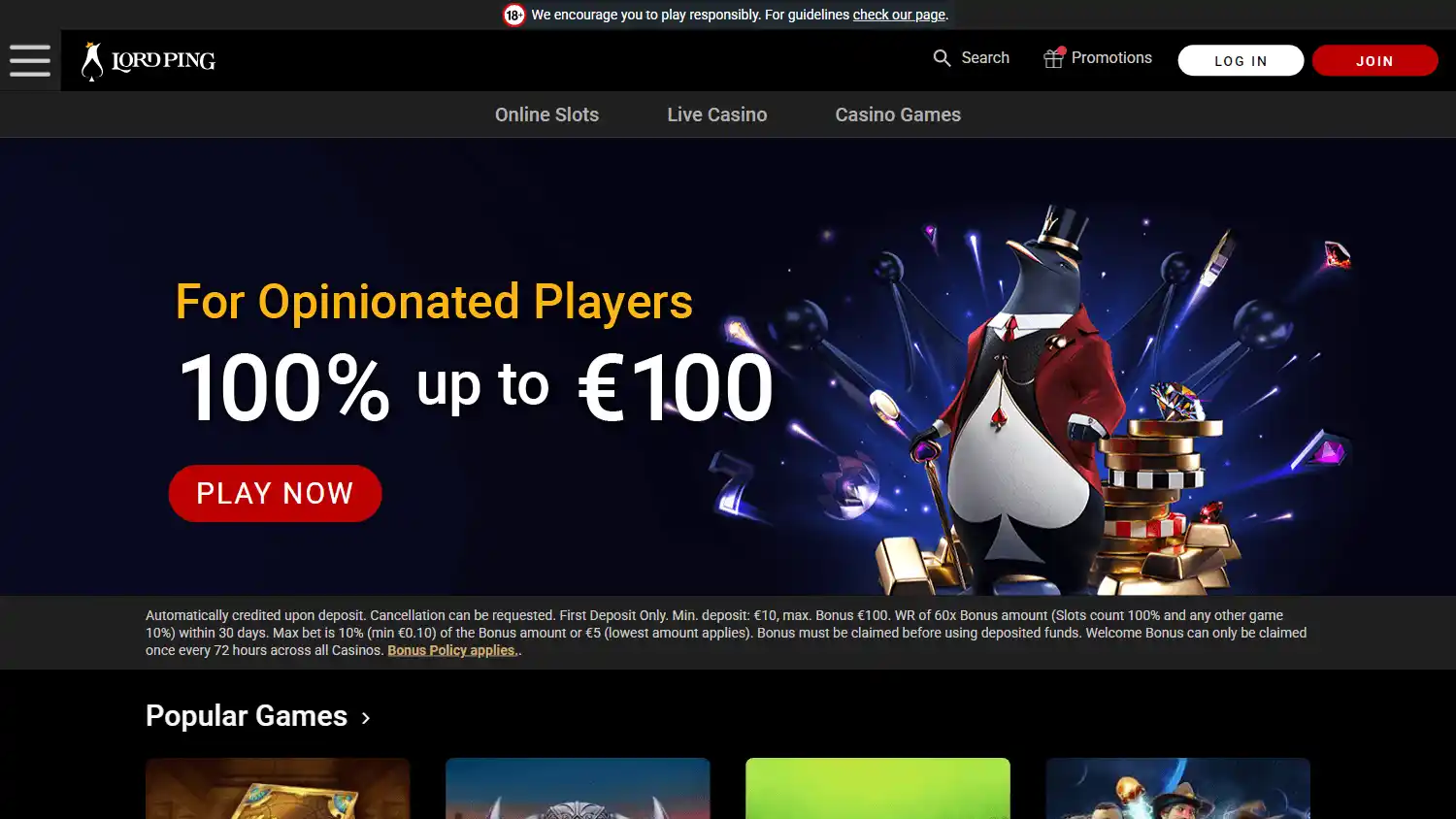Lord Ping Casino DE screenshot 2