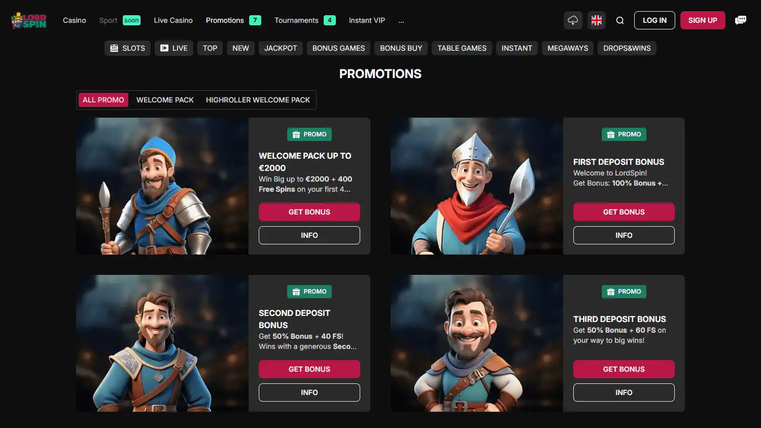 LordSpin Casino screenshot 3