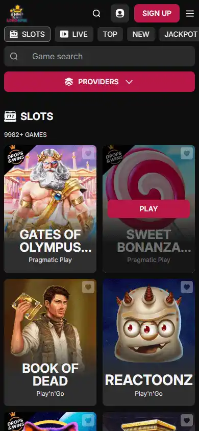 LordSpin Casino screenshot 5