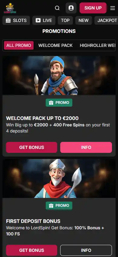 LordSpin Casino screenshot 6
