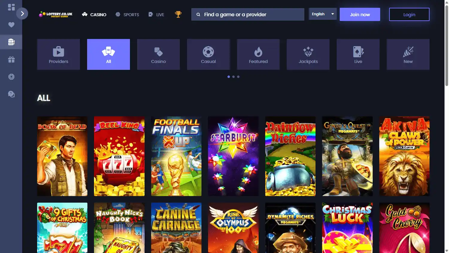 Lottery Games Casino screenshot 2