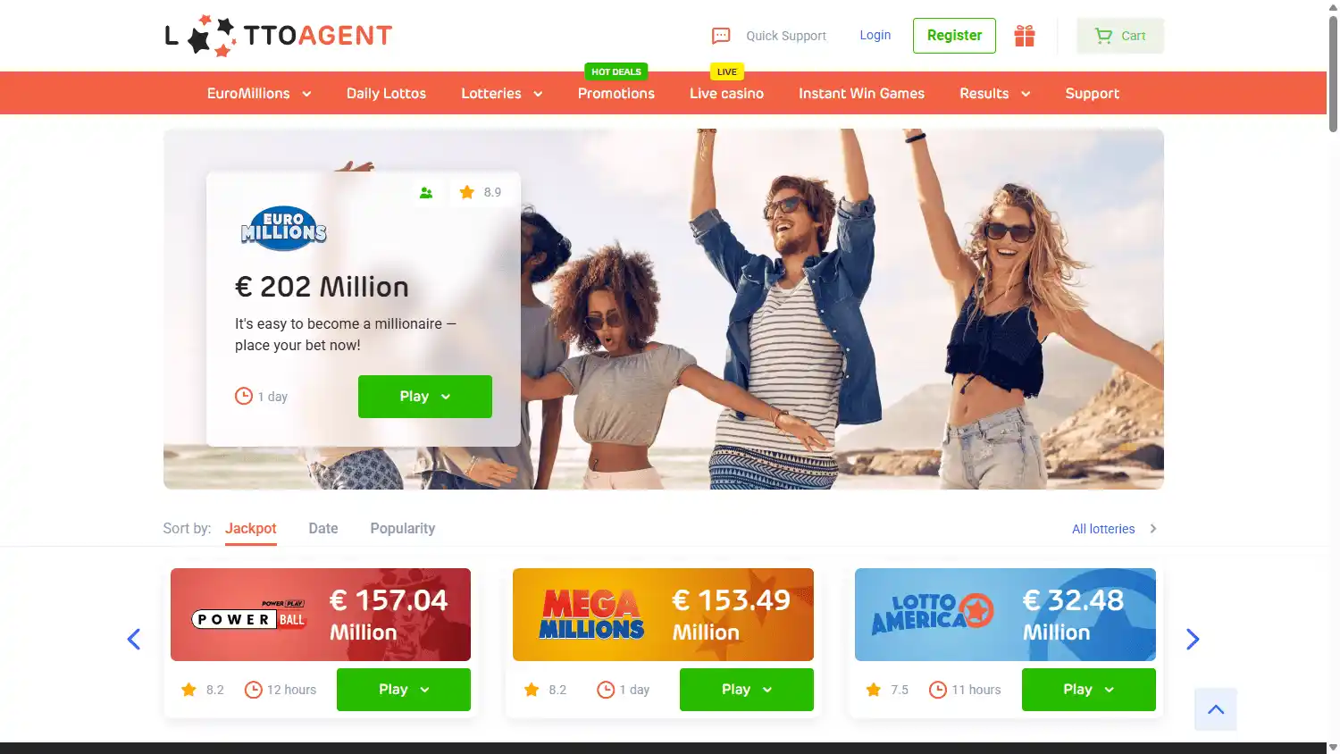 Lotto Agent Casino screenshot 1