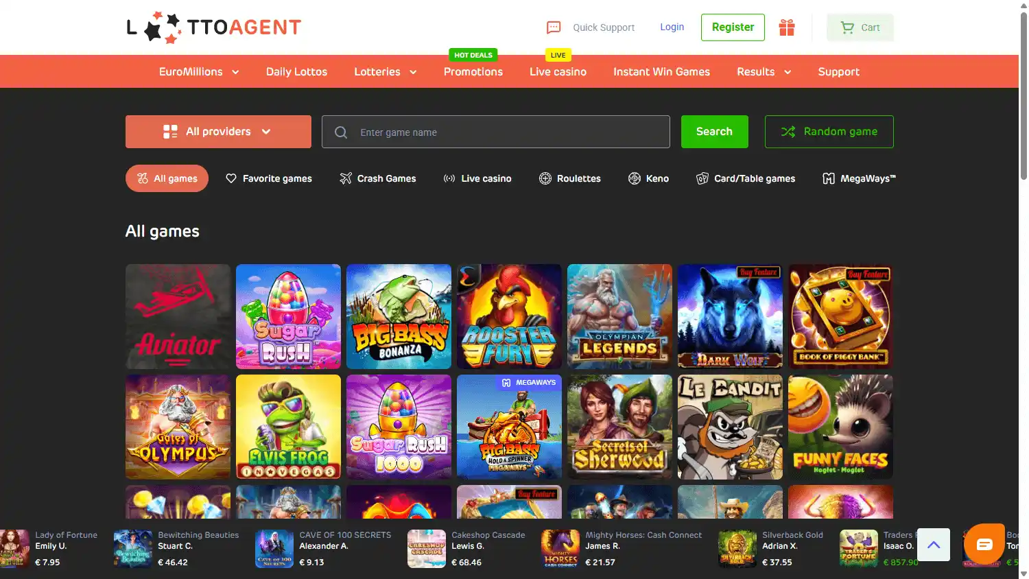 Lotto Agent Casino screenshot 2