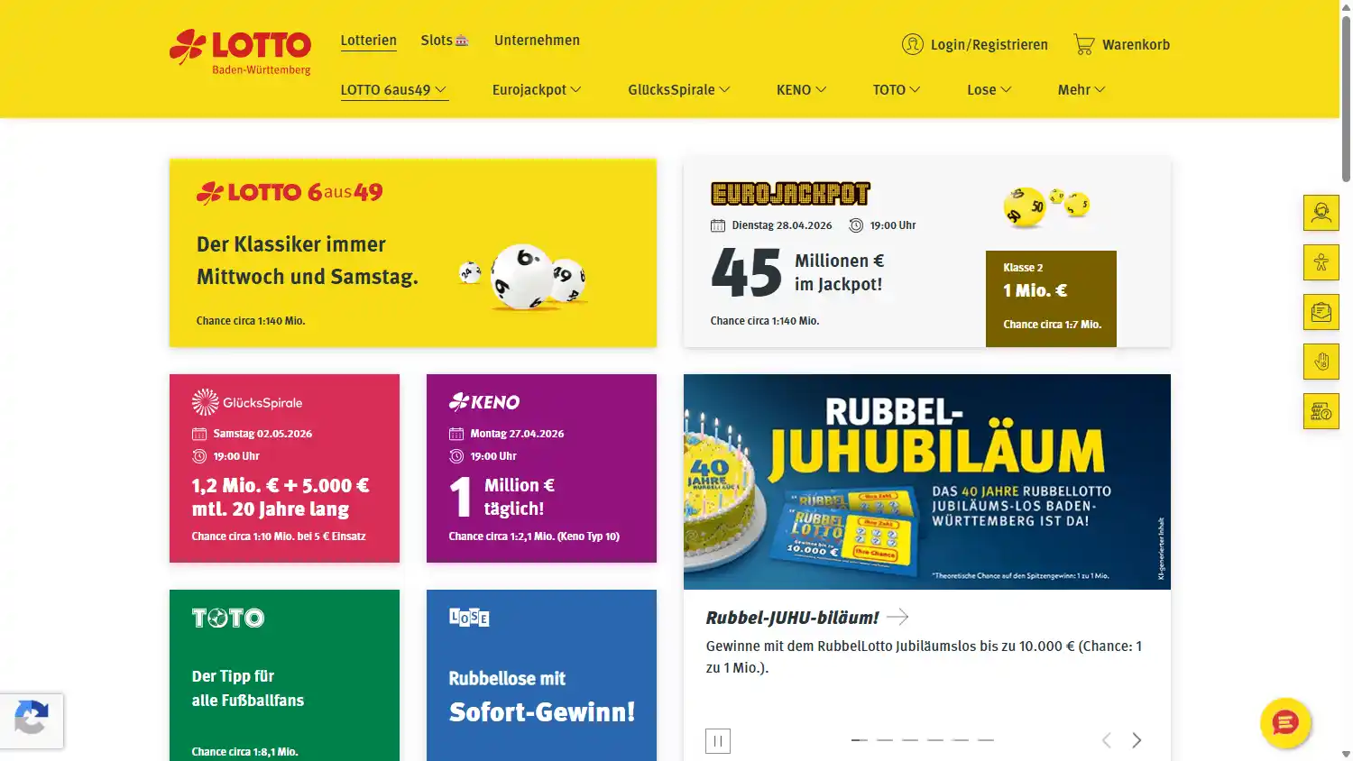 Lotto Baden-Wurttemberg screenshot 1